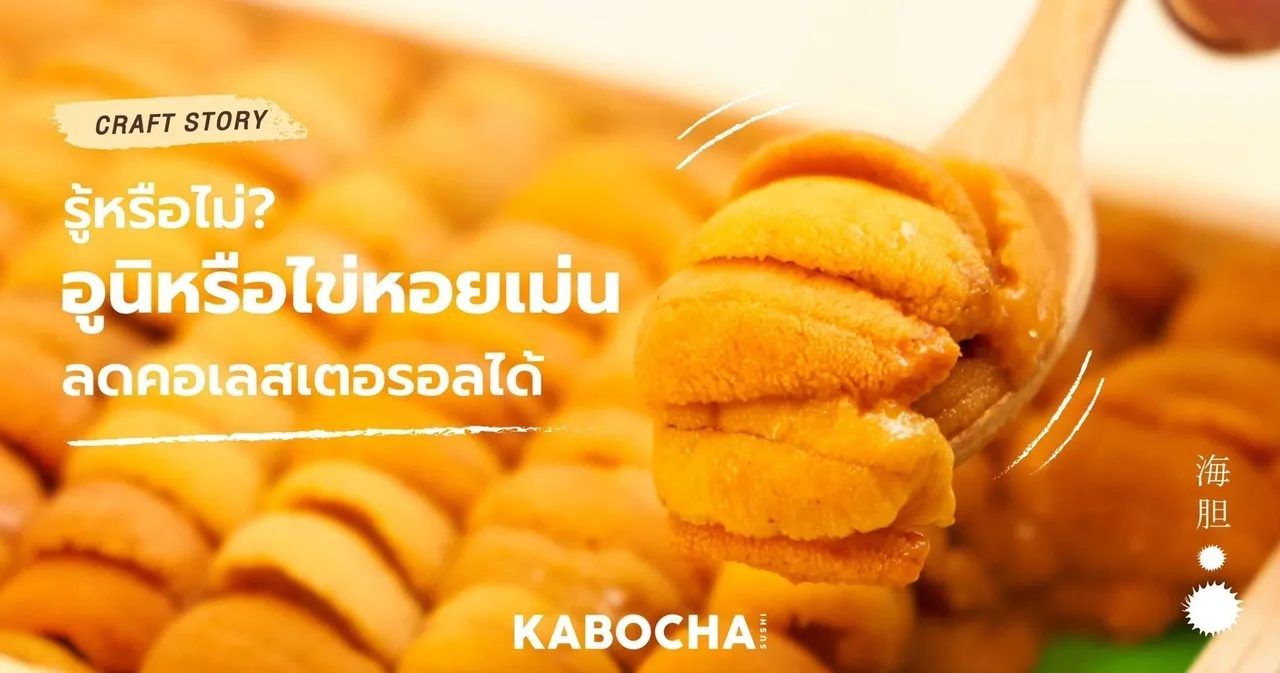 อูนิ ไข่หอยเม่น ที่ ร้านอาหารญี่ปุ่น kabocha sushi delivery