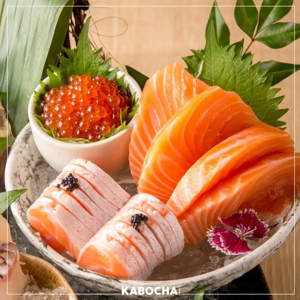 ร้านอาหารญี่ปุ่น kabocha sushi delivery ซาซิมิ แซลมอน ดิบ
