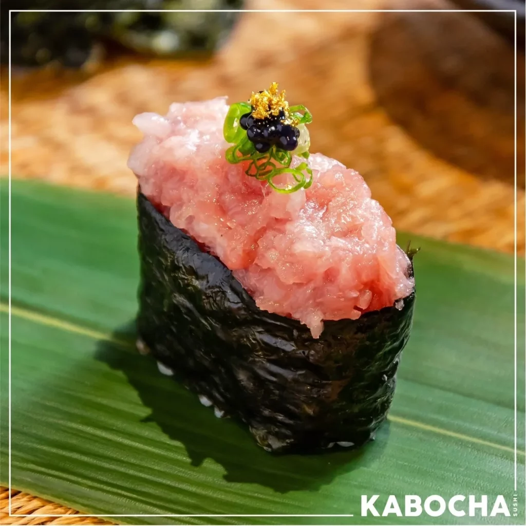ร้านอาหารญี่ปุ่น kabocha sushi delivery นิกิทาโร่ ปลาทูน่าสับ