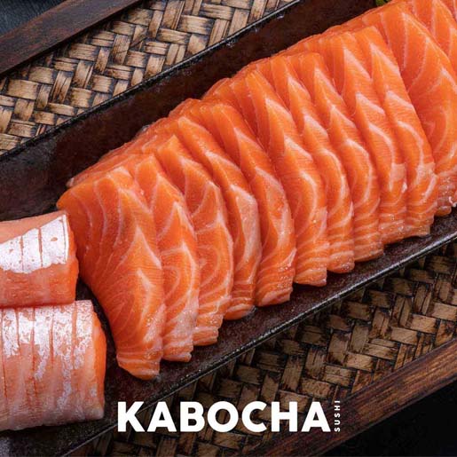 อาหารญี่ปุ่น แซลมอน ภาษาญี่ปุ่น คือ ชาเกะ มาทาน ปลาส้ม จาก kabocha sushi delivery